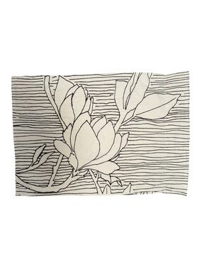 Urban Outfitters Black and White Floral Pillow Case Set Standard Size